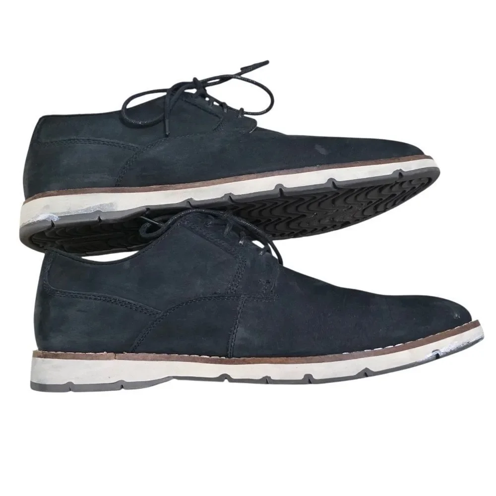 Hush Puppies Mens Black Lace-Up Dress Shoes